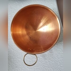 Large Copper Mixing Bowl. 11 inch diameter